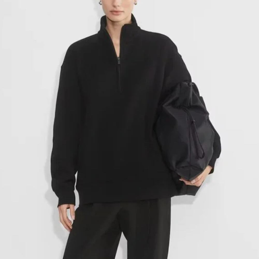 TNA Cozy Fleece Boyfriend 1/2 Zip Sweatshirt XS​​​